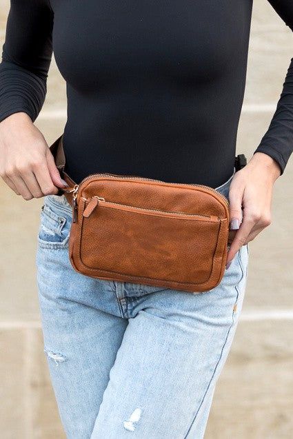 wearing a belt bag