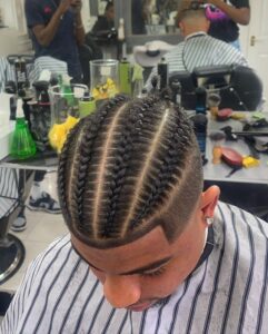 men's cornrow styles with fade