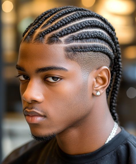 Black Man Cornrow Hairstyles