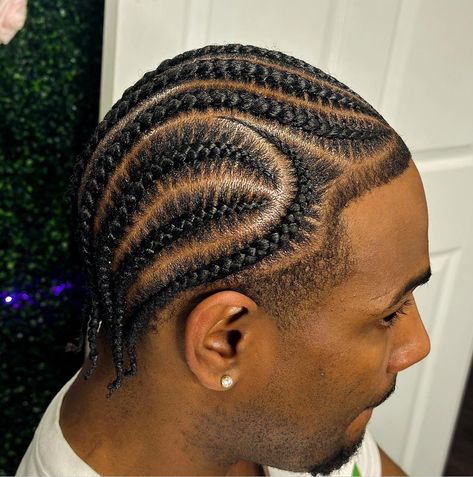 cornrows with low fade