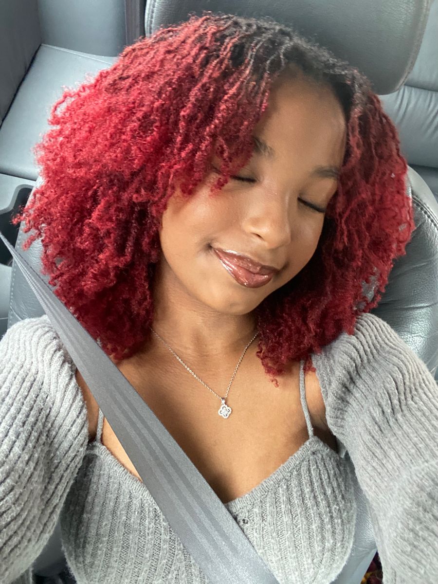 soft cherry red hair