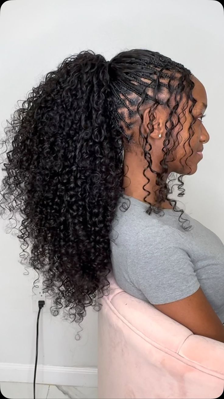 box braids with curls