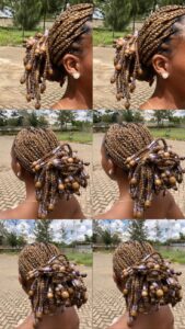 knotless braids with beads